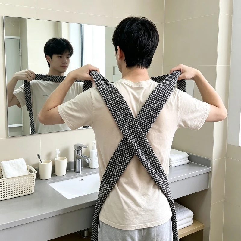 Ultra Long Japanese Exfoliating Shower Towel Antibacterial Foam Wash Cloth Back Body Scrubber Daily Bath Skincare Tool