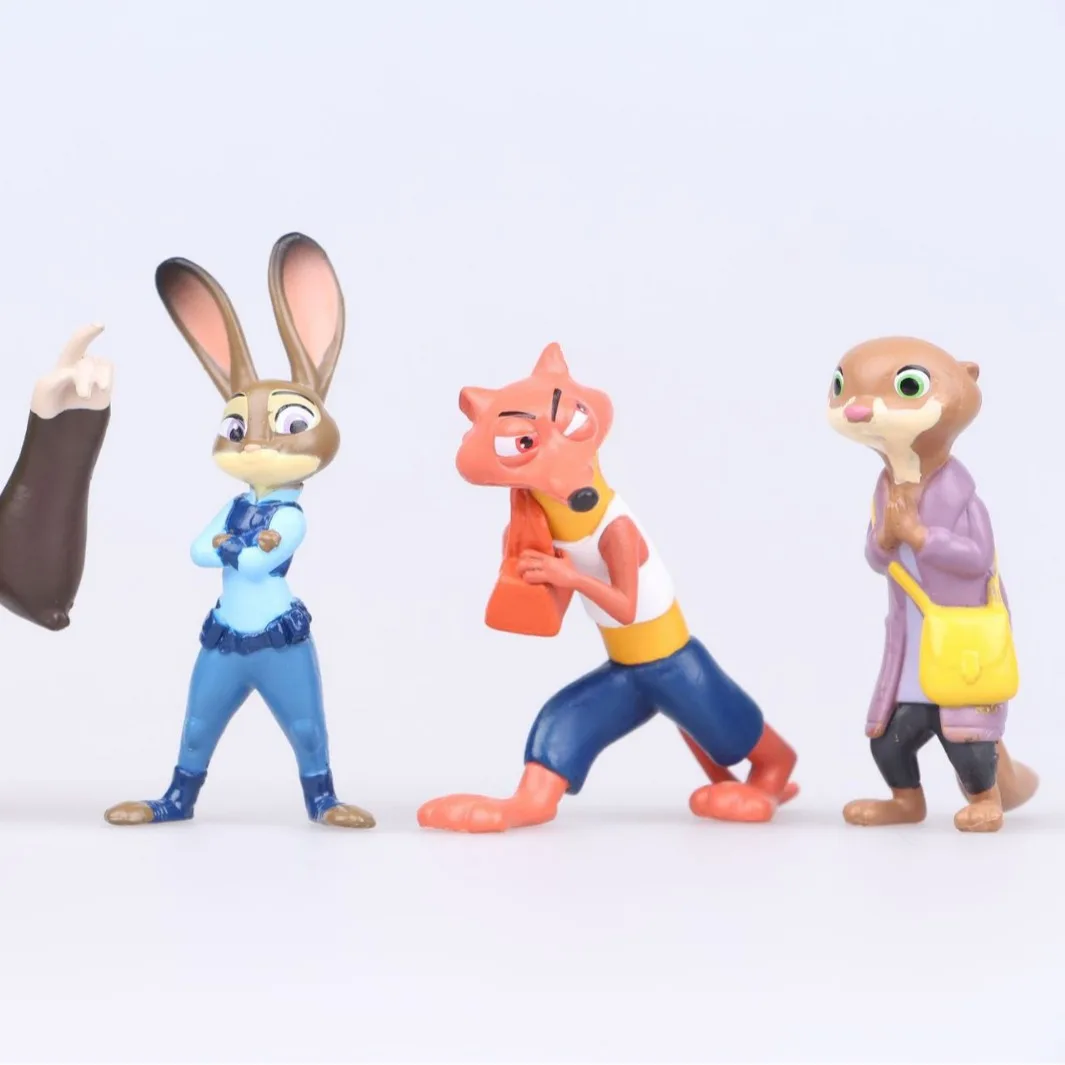 جديد 12 قطعة/المجموعة ديزني Zootopia الحيوانات ألعاب شخصيات الحركة أرنب جودي هوبس الثعلب نيك وايلد فيلم الاطفال هدية جمع أرقام