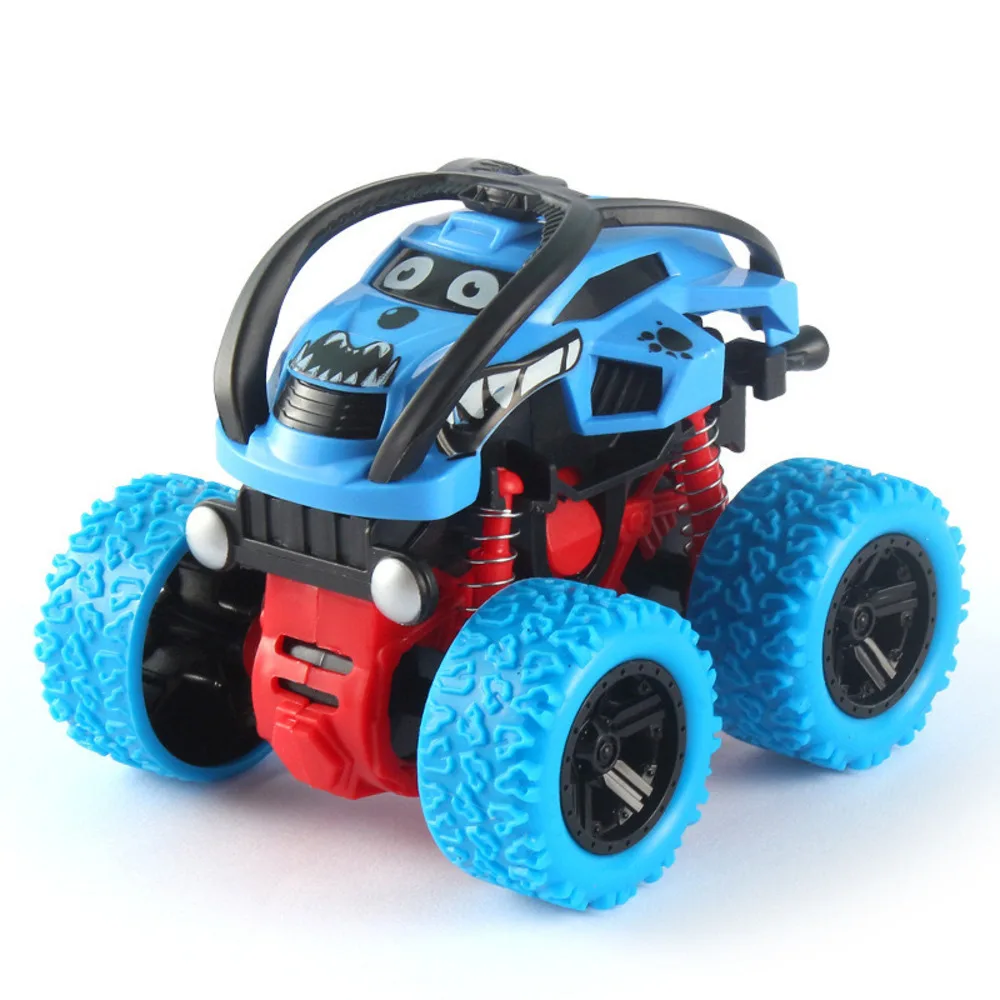 Pull Back 4WD Inertia Stunt Dump Truck Toy Car for Boys Kids Pull Back Go Racing Vehicle Cool Flip Over Model Gift