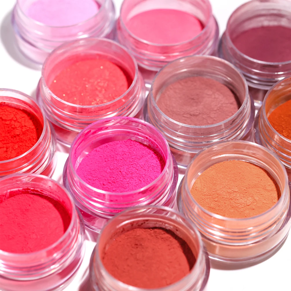 4.5g Private Label Blush Custom Logo 11-Color Palette with Mirror Loose Powder Sponge Fine Powder with Puff Natural Makeup Vegan