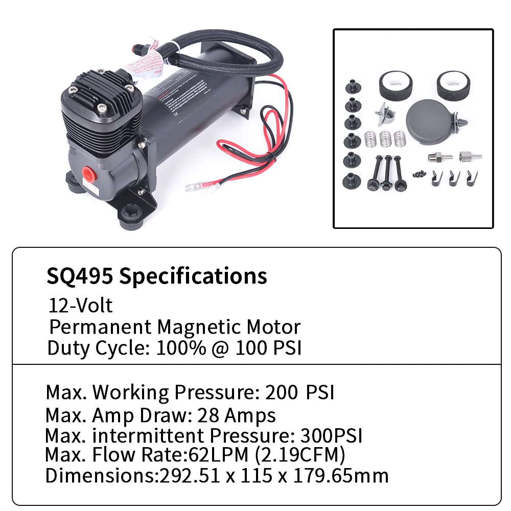 Universal Air Suspension System Electronic Controller System kit W/ 3Gallon Seamless Air Tank& 69DB Silent Compressor Pump&parts