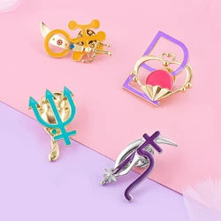 Anime Sailor Moon Enamel Pin Brooch Cartoon Girly Backpack Lapel Hat Badge Jewelry Gifts for Women Girls