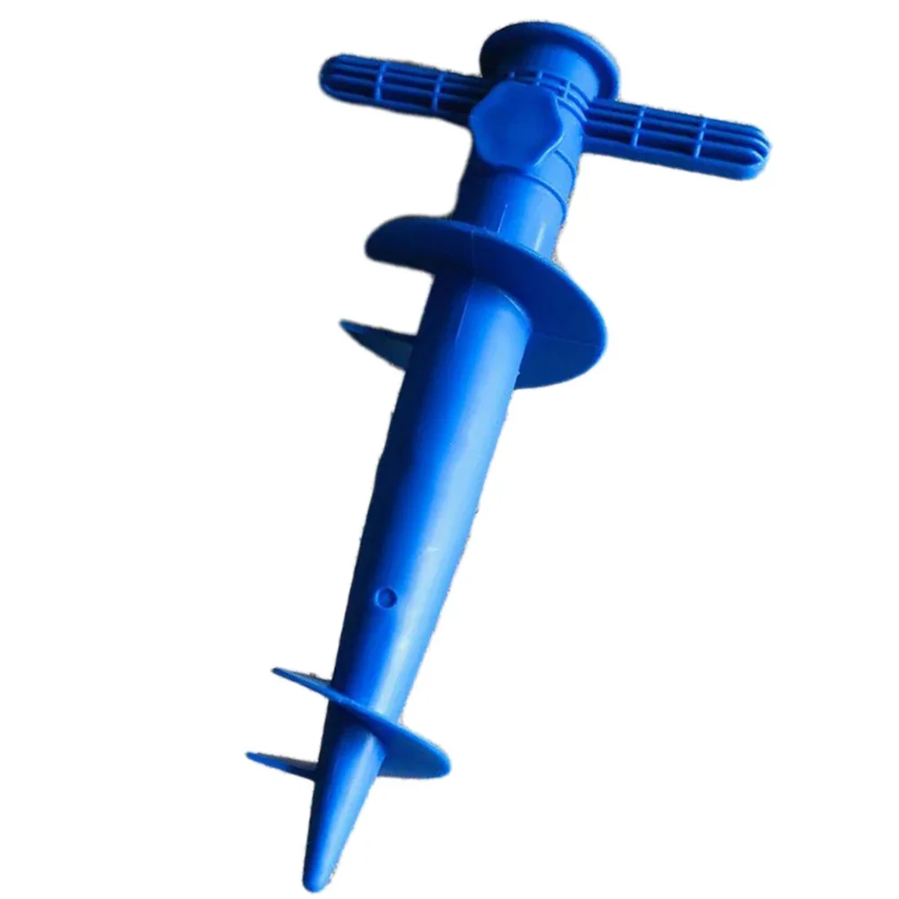 1pc Umbrella Base Adjustable Plastic Sun Beach Patio Sand Ground Fixing Tools Anchor Stand Spike Auger Keep Holder Random Color