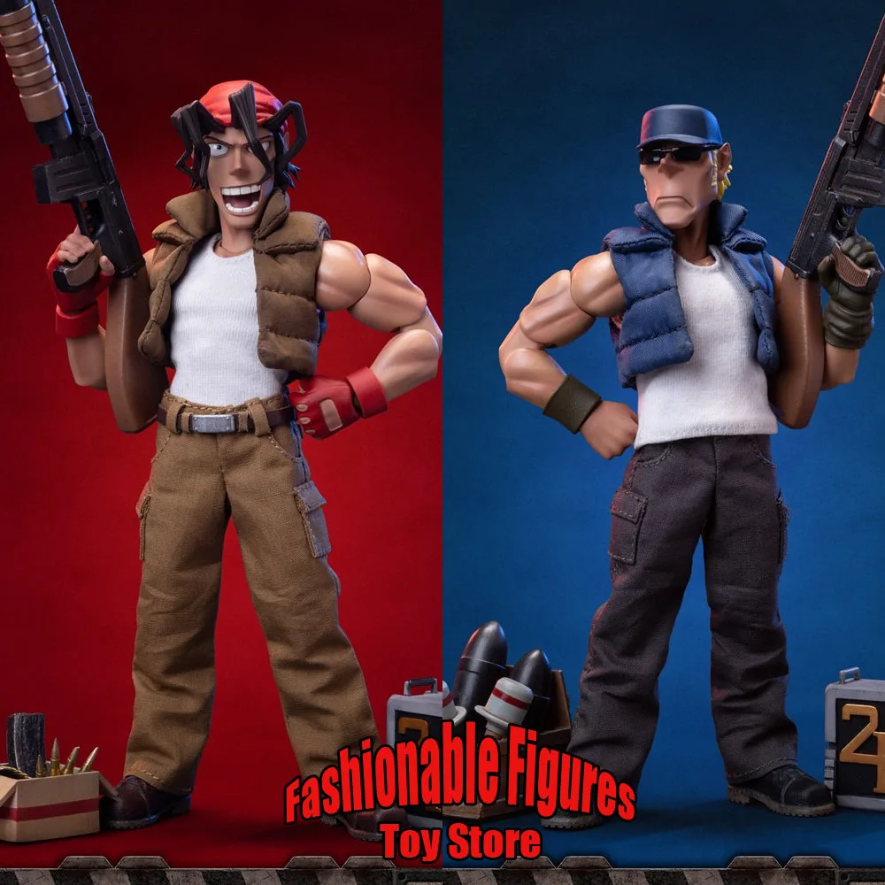 

TUNSHI Studio TS-009 TS-010 1/12 Men Soldier Metal Slug Clark Ralf Jones Full Set 15cm Action Figure Model Dolls Collection