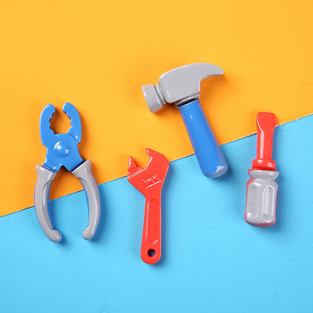 10pcs Simulation Tool Miniature Tools Set Dollhouse Accessories Plastic Decor Repair Kids Toys Hands On Creativity