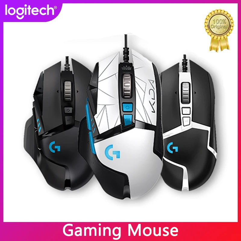 

Original Logitech G502 HERO KDA LIGHTSYNC RGB Gaming Mouse USB Wired Mice 25600 DPI Adjustable Programming Mice for Mouse Gamer