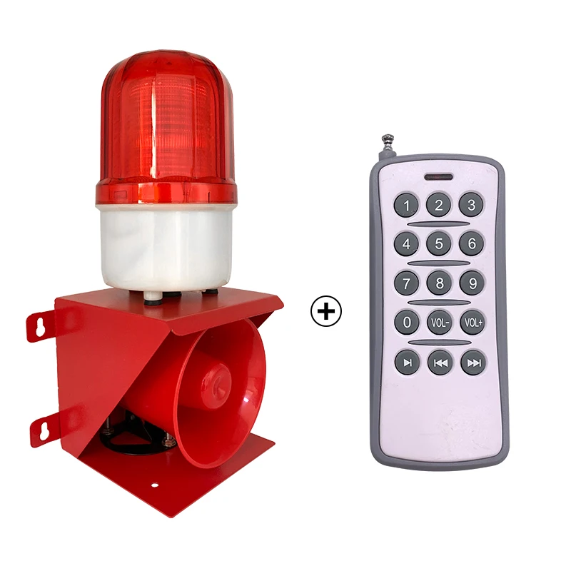 

Outdoor Waterproof Wireless Industrial Audio Visual Alarm with Remote Control