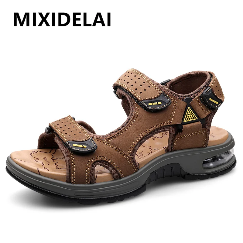 Summer Comfortable Men Sandals High-Quality Genuine Leather Breathable Outdoor Sandals Fashion Men's Shoes Handmade Beach Shoes