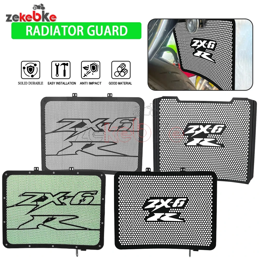 

For Kawasaki ZX6R ZX636 ZX-6R NINJA ZX-6R 636 2003-2004 ZX-6R / ZX-6RR Radiator Grille Grill Guard Protector Cover Protectio