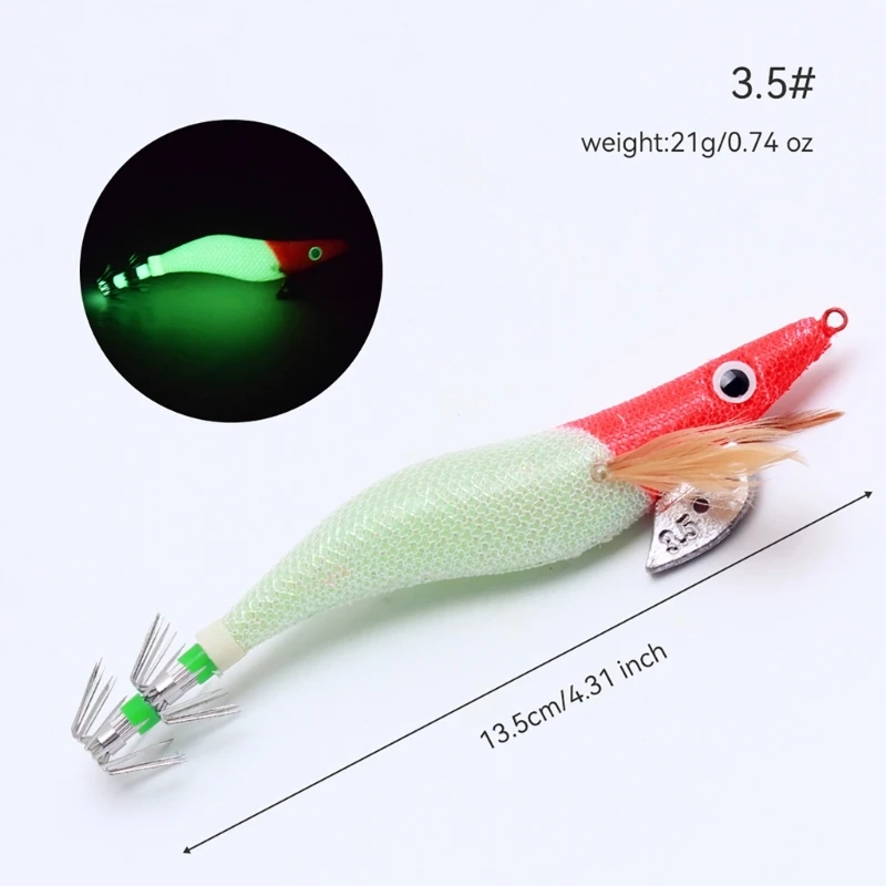 5Pcs Artificial Shrimp Cuttlefish Hard Fishing Baits for Enhances Attractions