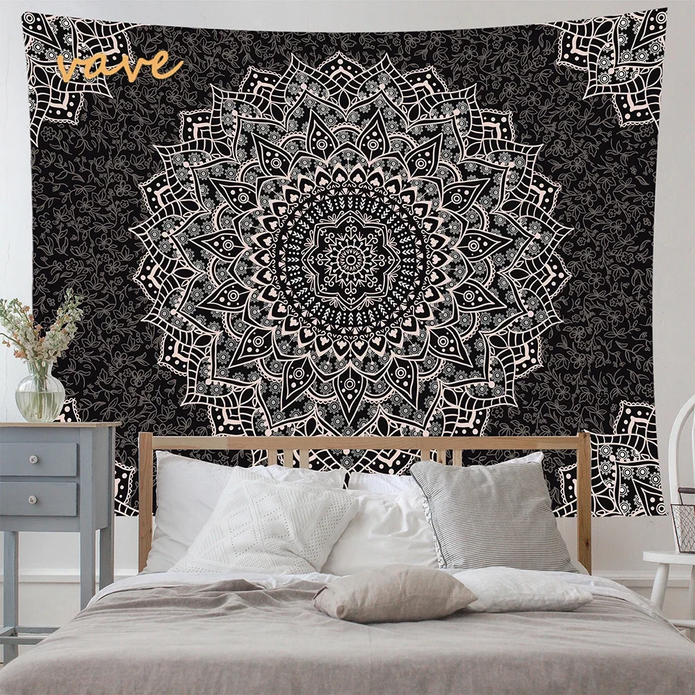 Indian Mandala Tapestry Flower Wall Hanging Boho Hippie Cloth Fabric Large Tapestry Interior Bedroom Dorm Room Decor Aesthetic