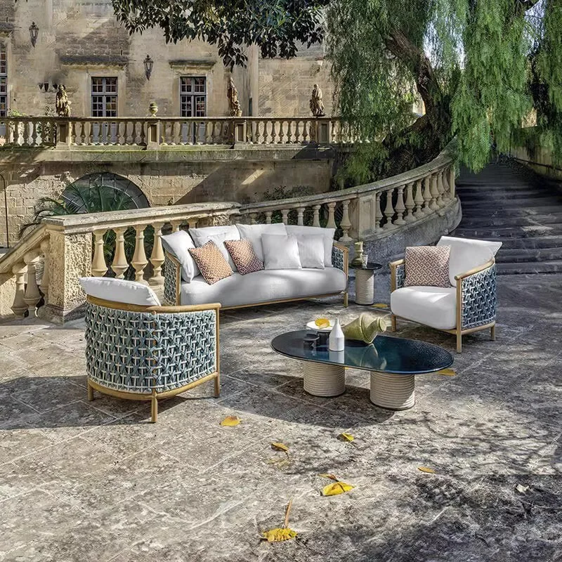

Garden sofa waterproof and sunscreen courtyard rattan sofa