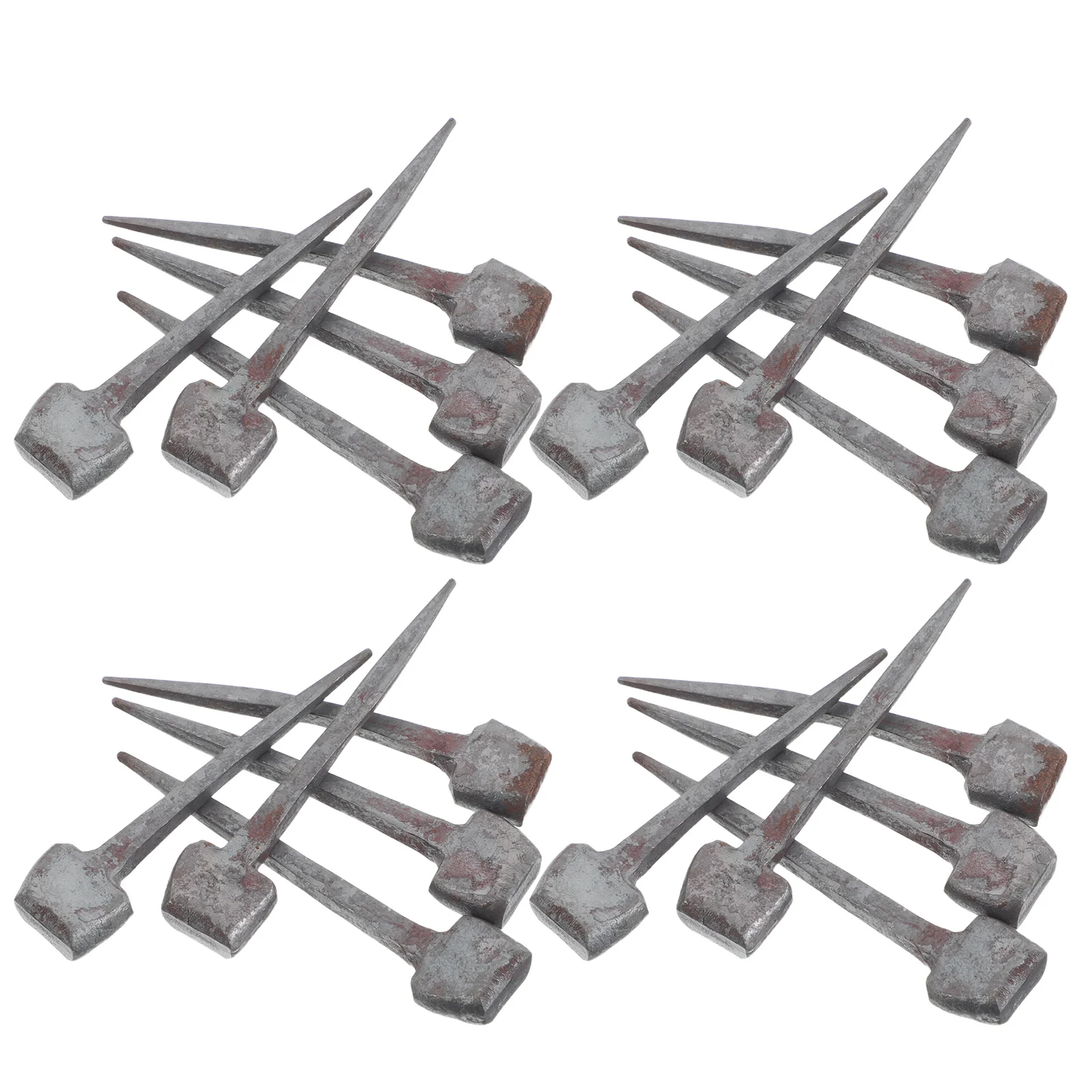 20Pcs Metal Horseshoe Nails Strong Hoof Fasteners Curved Design for Natural Fit Horse Care Farming Equestrian Applications