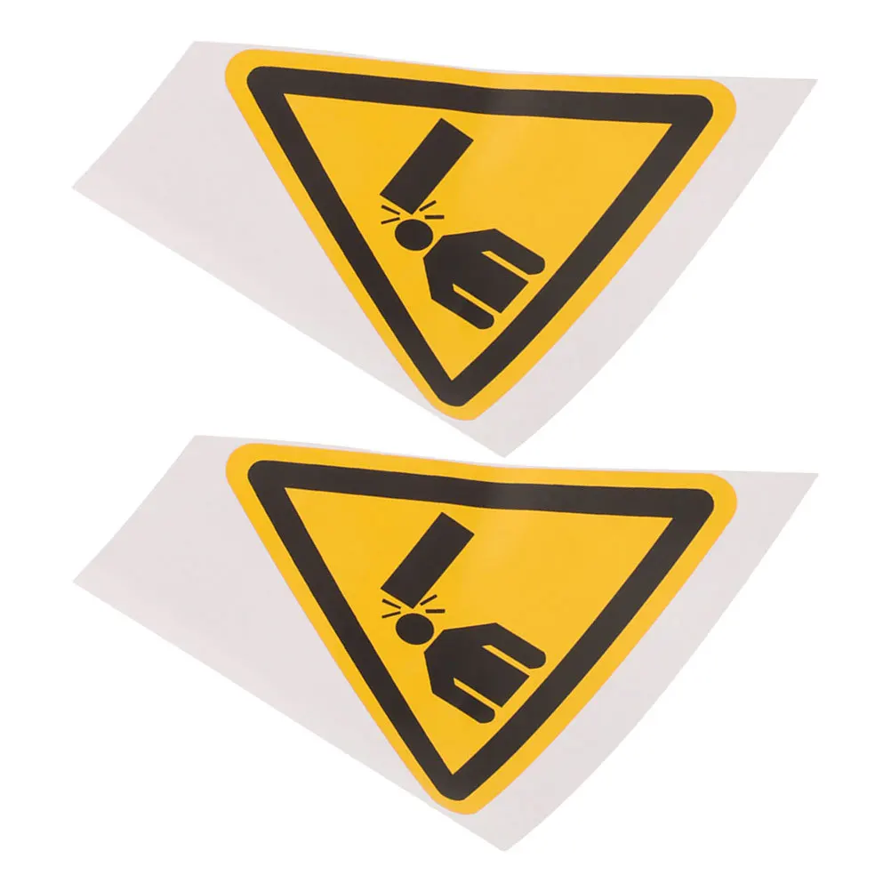 2Pcs Watch Your Head Warning Signs Adhesive Safety Stickers for Machine Tool Equipment Collision Caution Labels