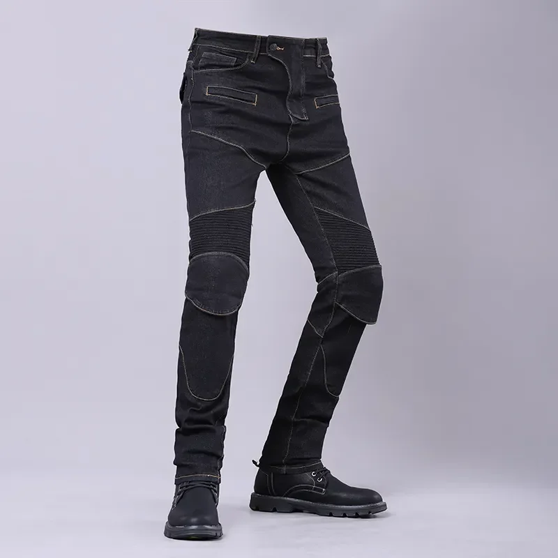 

2023 new four-season motorcycle riding high-elastic jeans protective gear anti-fall off-road racing slim motorcycle pants