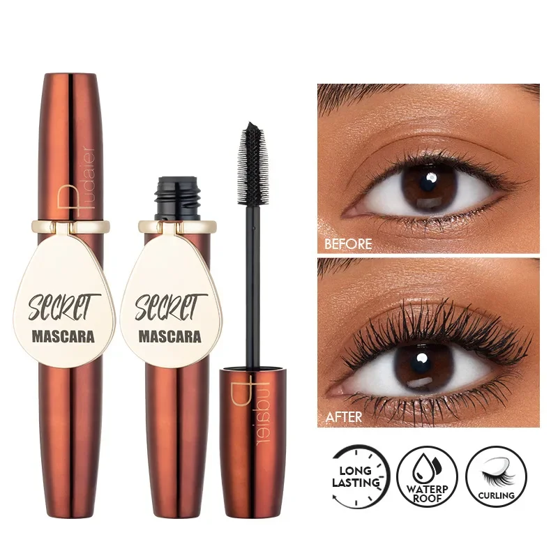 Hoge Kwaliteit 24-uurs 4D Mascara Styling Dikke Wimpers Make-Up Verlenging Verdikking Curling Zijdevezels Wimpers Mascara Cosmetische