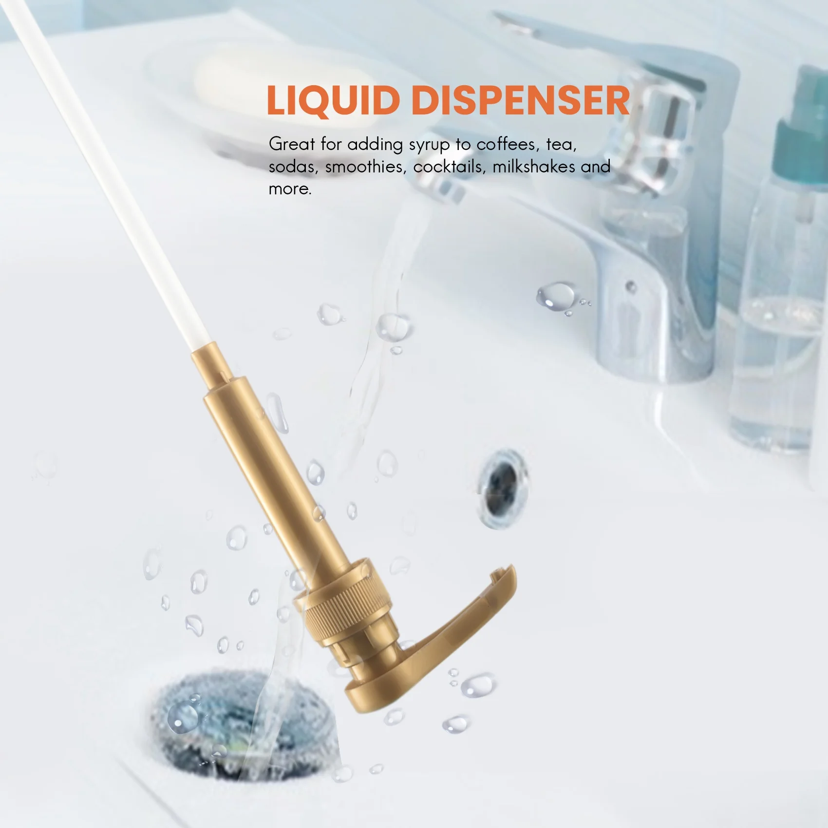 

AS94-Coffee Milk Tea Dispenser Syrup Pump Black Liquid Dispenser For Torani Syrup Juice Bottle Dispenser Pump