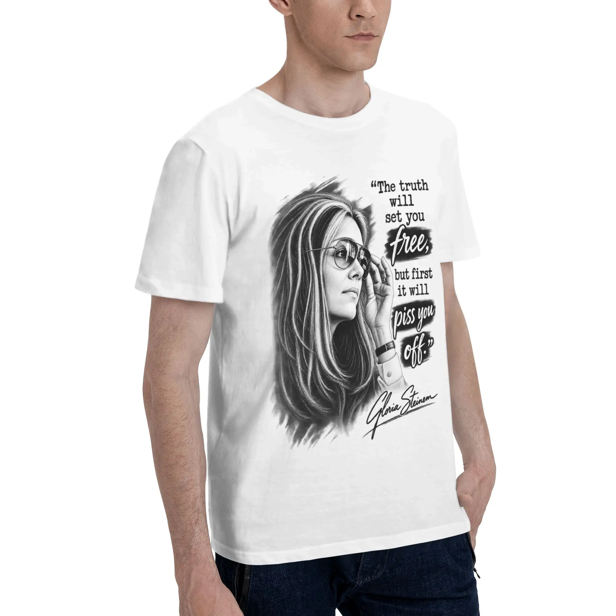 Men Women Graphic RIP Gloria Steinem  T Shirt Tee 100% Cotton  T-shirts Clothes