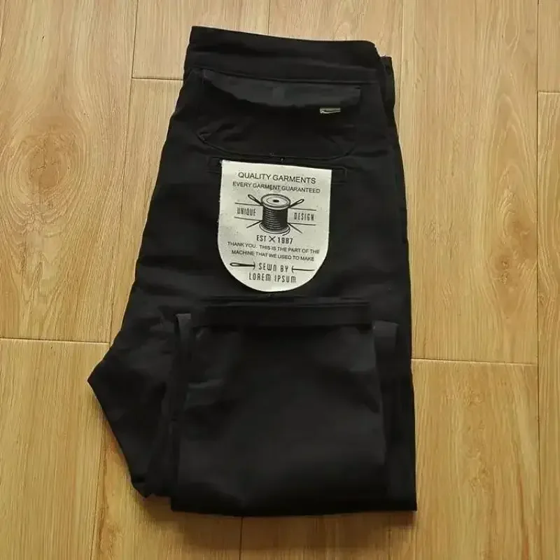 2025 Outdoor American Retro Washed Street Style Workwear Pants for Men, Heavy-duty Work Solid Color Breathable Slim Fit Pants