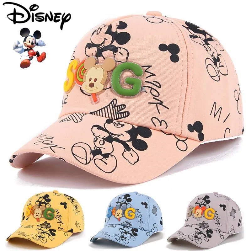 

Creative Disney Mickey children's cute cartoon print pattern fashion and versatile portable sunshade baseball cap when going out