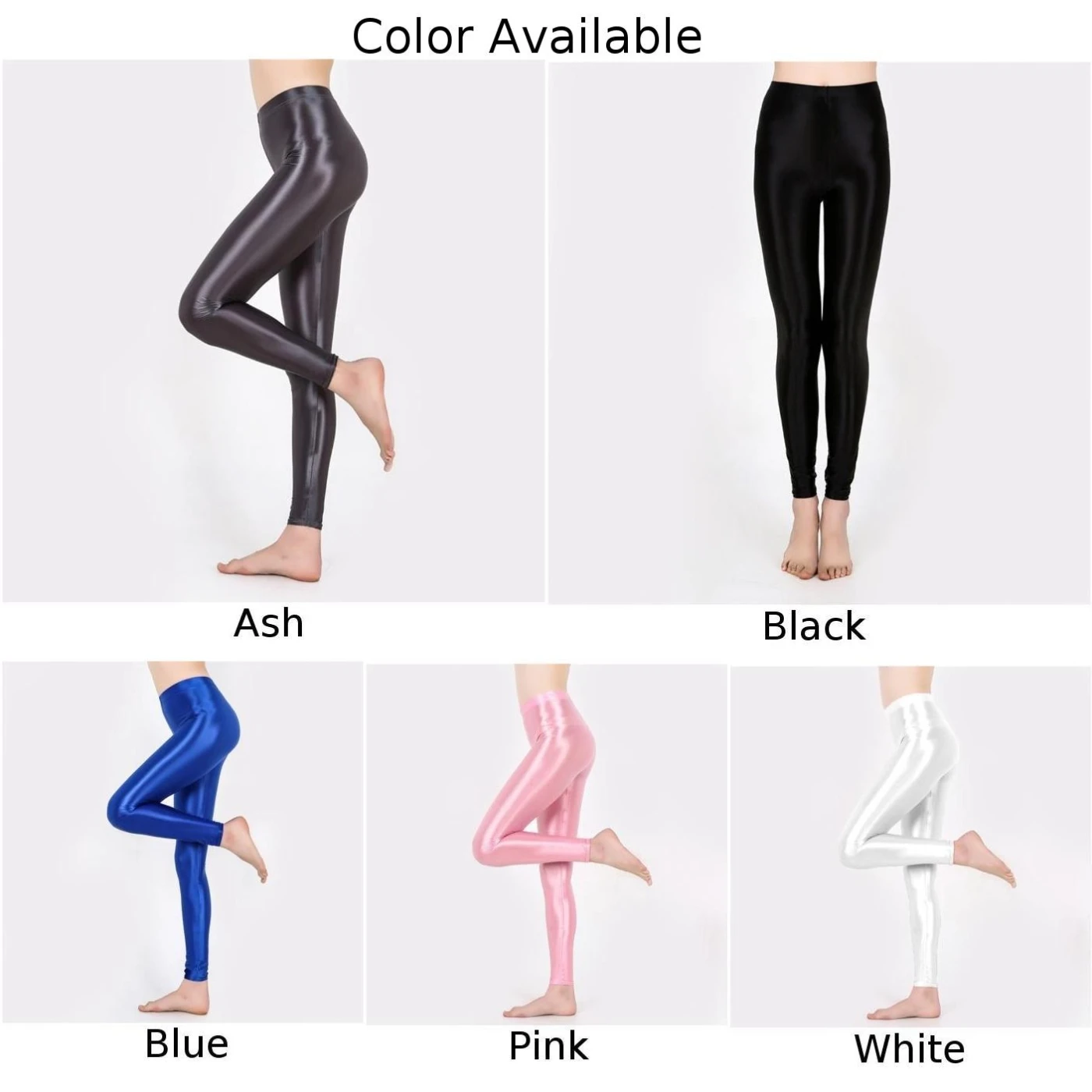 Pantalon de yoga brillant en satin pour femme, collants brillants, collants brillants, taille haute, leggings d'entraînement de sport, grande taille, paillettes huileuses