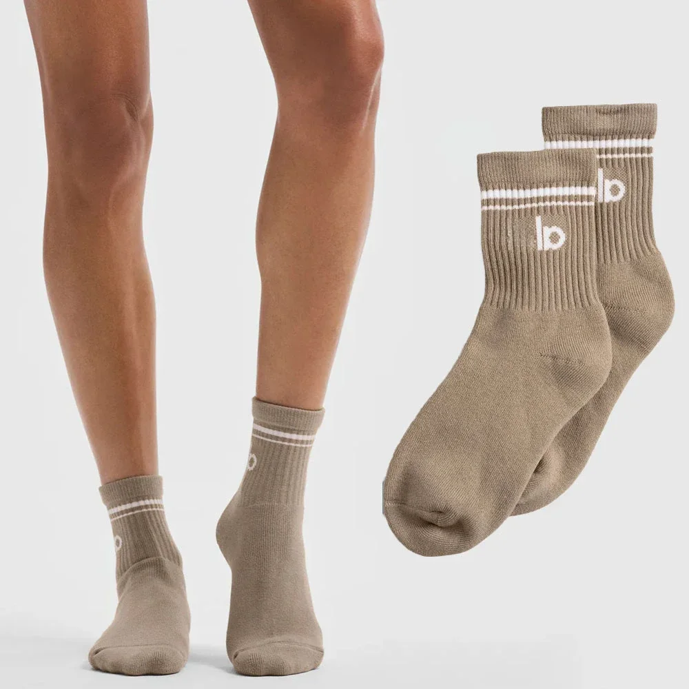 Yoga Instant Classic Unisex Media tripulación Throwback Sock Gravel Athletic Heather Grey Calcetines