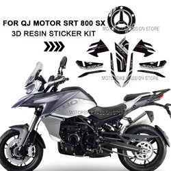 Motorcycle Fuel Tank Pad Sticker 3D Decal Protector Kit For QJ Motor SRT 800 SX Epoxy Resin Protection Sticker