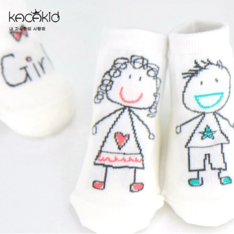 New Arrival Newborn Cotton Socks Cute Cartoon Cotton Baby Socks Non-Slip Bottom Boy and Girl Socks