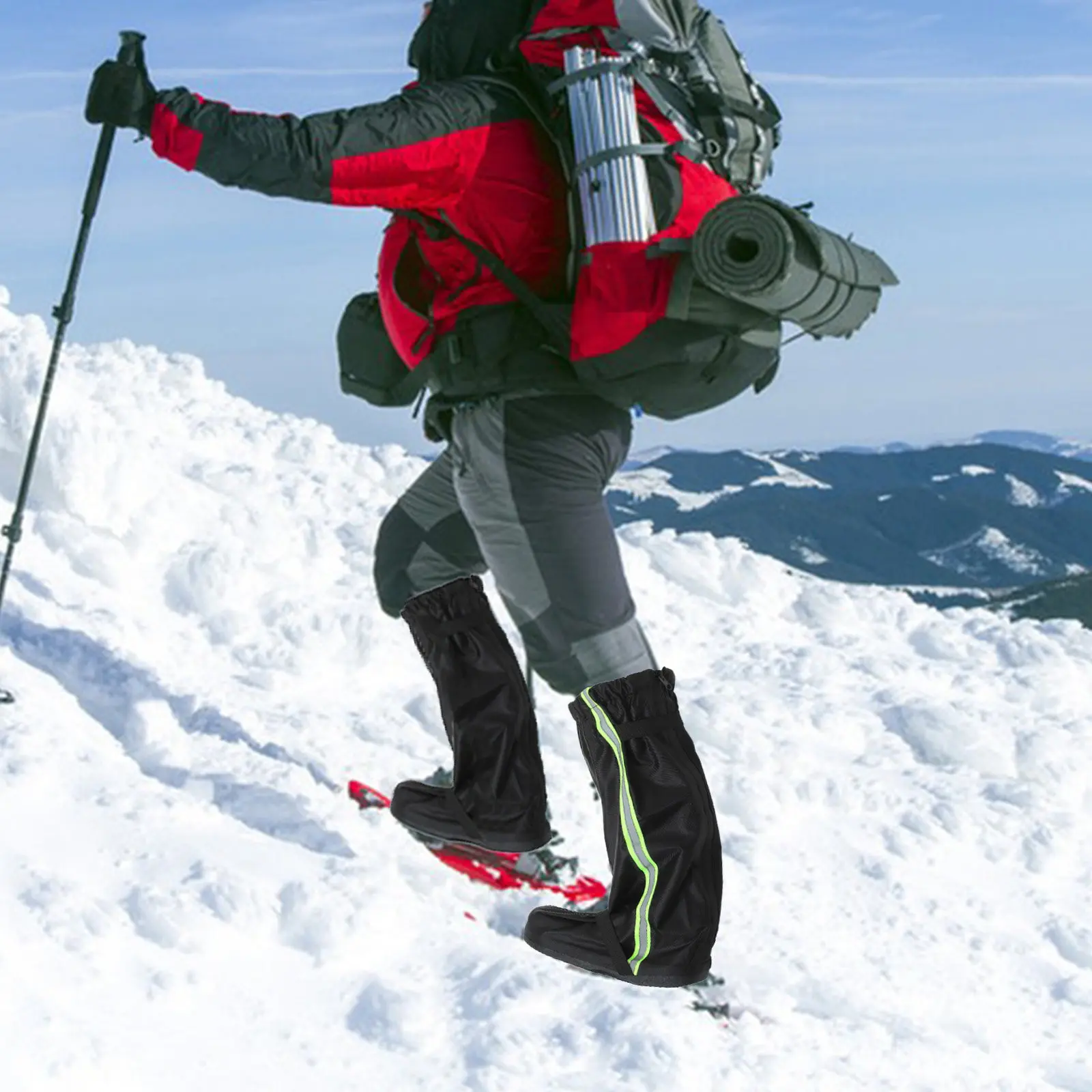 

1Pair Professional Waterproof Boot Covers Oxford Cloth Wear-Resistant Outdoor Rainproof Shoe Protectors Anti-Slip Cycling