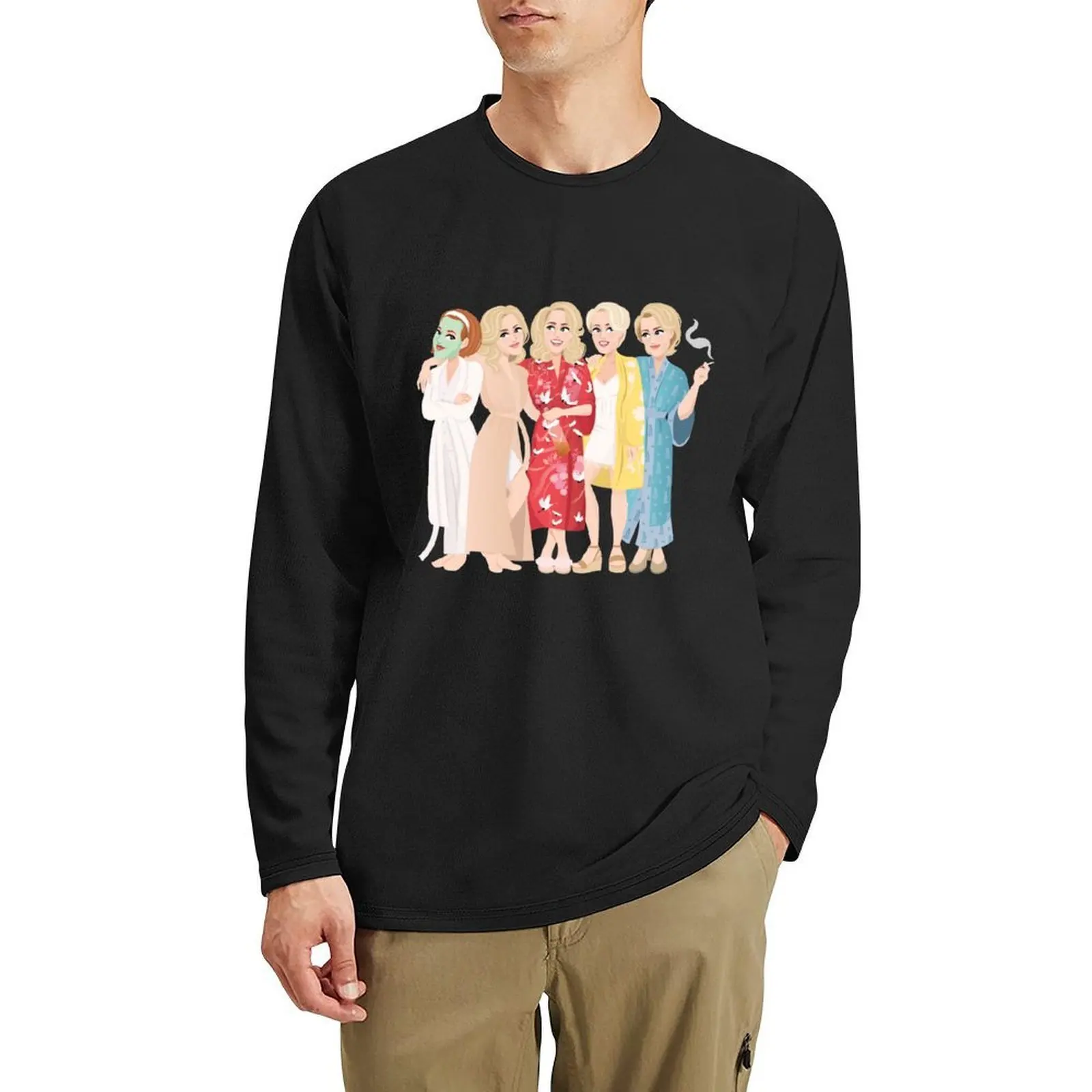 جيليان أندرسون - تي شيرت طويل تي شيرت كبير الحجم ملابس رجالية تي شيرت رياضي لمحبي قمصان رجالي للتمرين