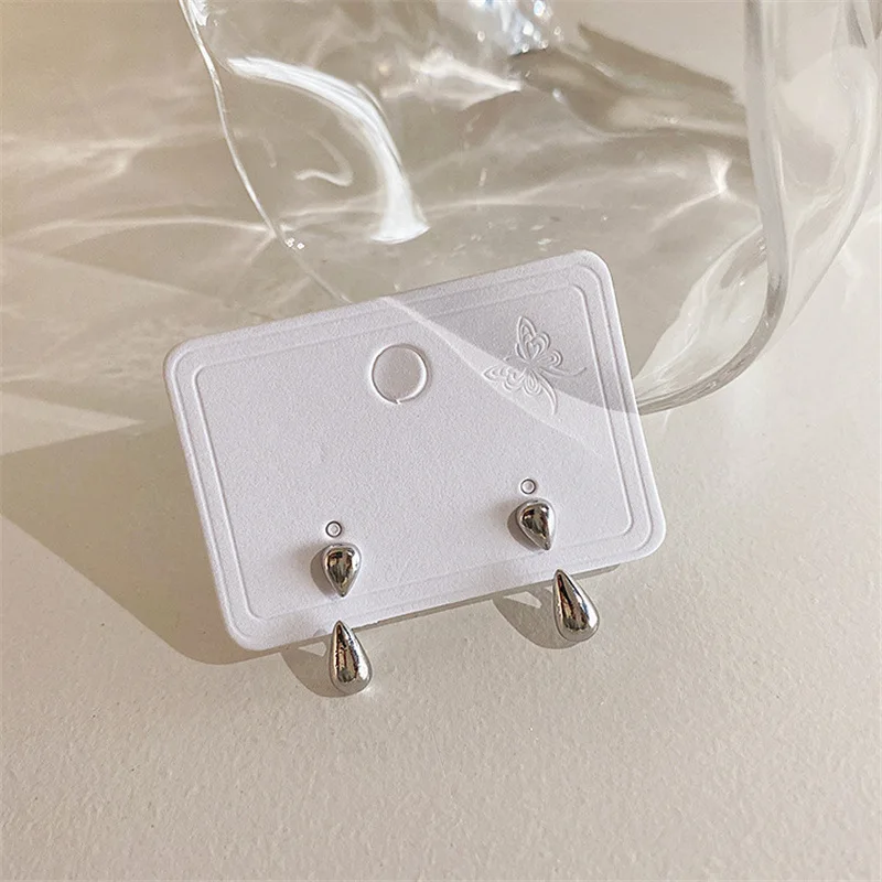 Women Earrings Fashion Water Drop Pendant Earrings Simple Stud Earrings Punk Hip Hop Metal Ear Stud Trendy Jewelry Gift