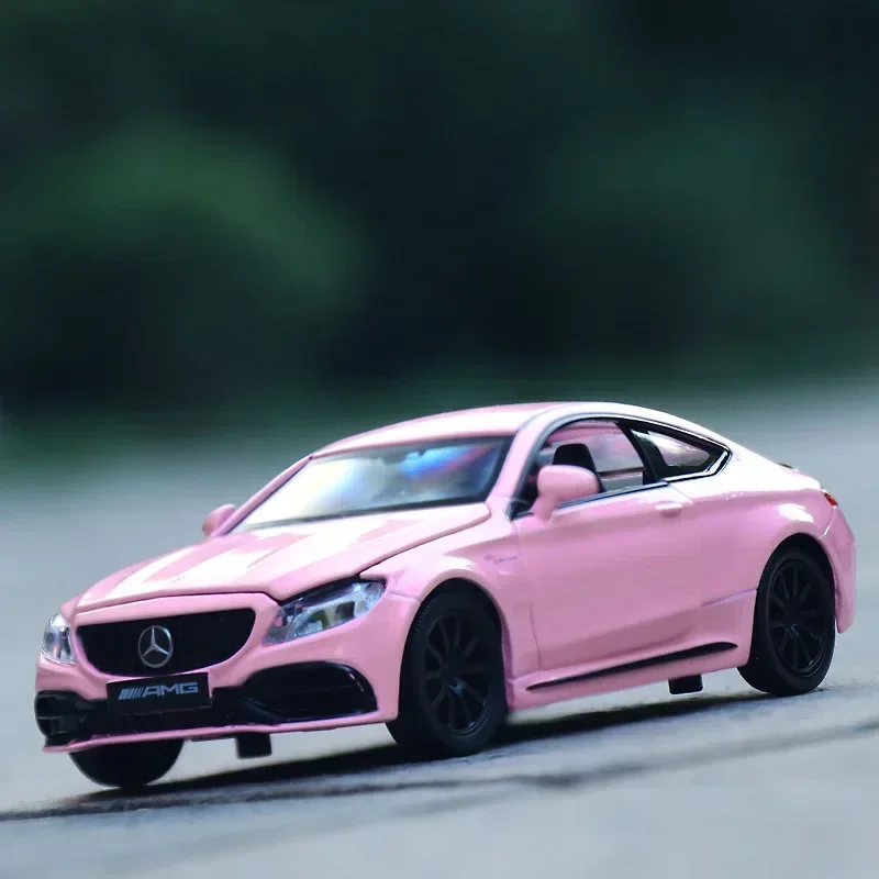 1:32 Mercedes Benz C63 AMG Pink DieCast Auto Car Models Super Sports Cars Children Toy Coche Vehicles Mclaren F31