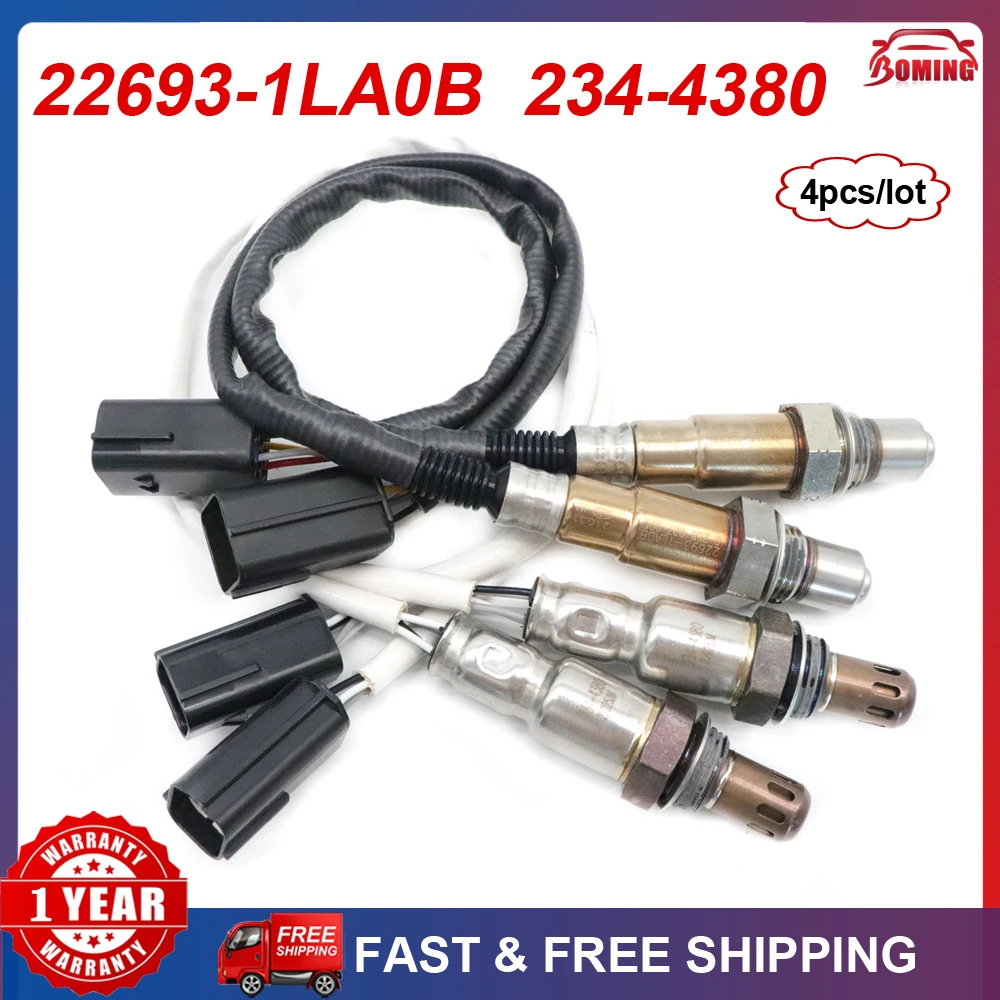 

4PCS 22693-1LA0B 234-4380 NEW Air Fuel Ratio Oxygen Lambda Sensor For NFINITI M56 5.6L 2011-2013 226931LA0B 2344380 0258027006