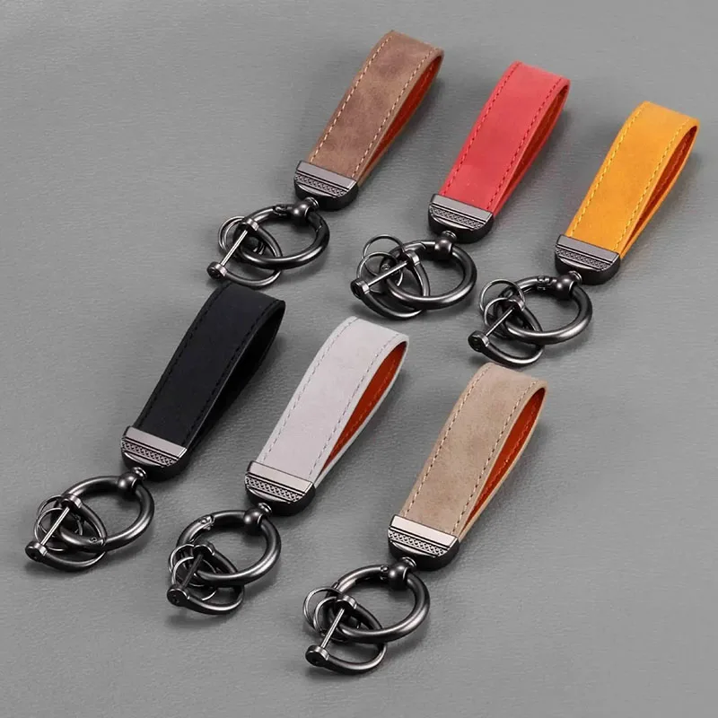 Luxury Car Leather Keychain For Audi BMW Mercedes Benz Chevrolet Citroen Honda Lexus Nissan Toyota Mazda Volkswagen Key Rings