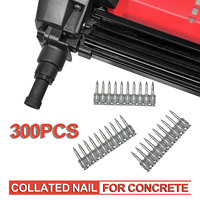 NailTask Collated Concrete Nails 300PCS Nail for Nail Gun and Impact Nails Gun,Nails for Concrete Walls and Concret