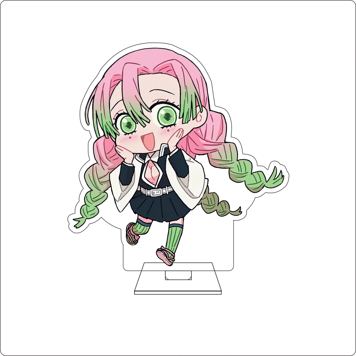 10CM Anime Demon Cosplay Cute Acrylic Figure Stand Plate Tomioka Giyuu Rengoku Senjuro Ornaments Gifts view 5