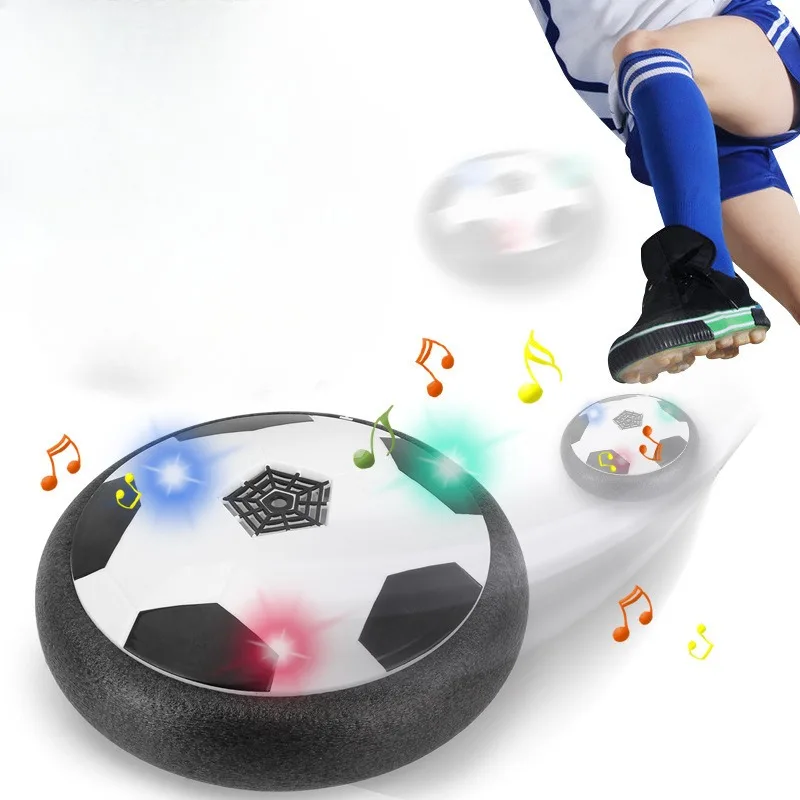 Pallone da calcio Hover LED con paraurti in schiuma Giocattolo da calcio Pallone da allenamento per potenza aerea Regali musicali alimentati a batteria Regali di compleanno per bambini