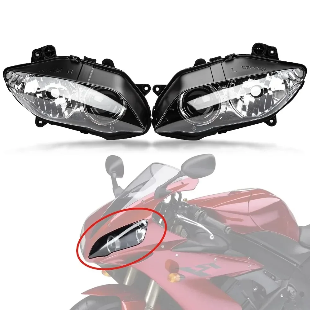 Motorcycle Accessory Headlight Assembly Lamp Front Light Cover For YAMAHA YZF R1 1000 2004-2006 Front Headlamp Headlight