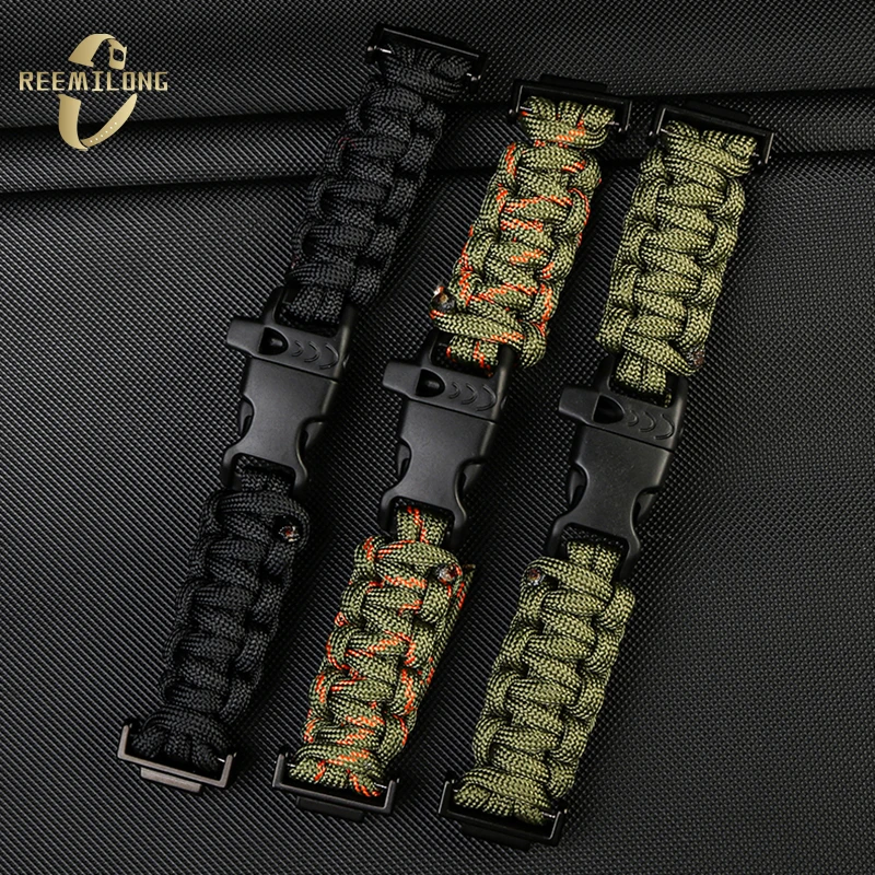 Nylon canvas watch strap 16mm Woven adjustable length with adapter green black men ’s watchband For DW5600 GW5000 GA100/110/120