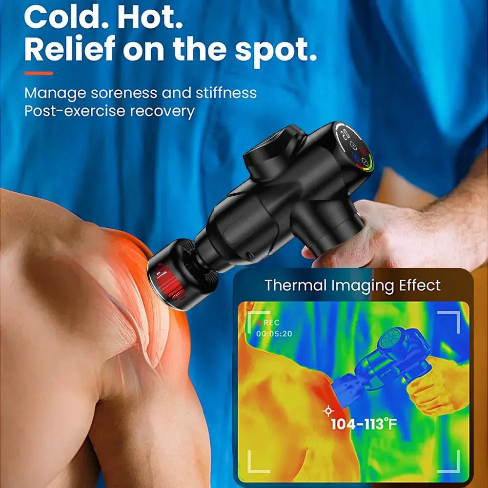 30Speed Lcd Display Muscle    Massager Powerful Red Light Custom Fascia Wholesale Electric Impulse Body Heating Massage