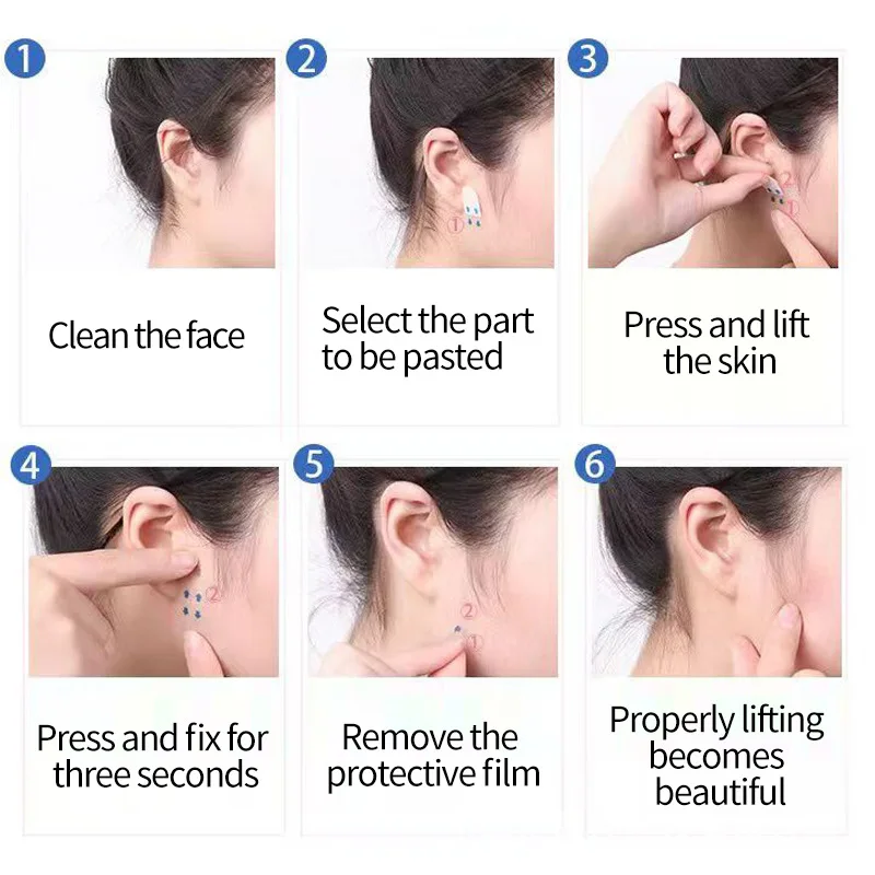 Taśma do modelowania twarzy w kształcie litery V, redukująca zmarszczki i opadanie skóry, niewidoczna, przezroczysta, cienka, liftingująca naklejki na twarz, narzędzie do pielęgnacji twarzy.