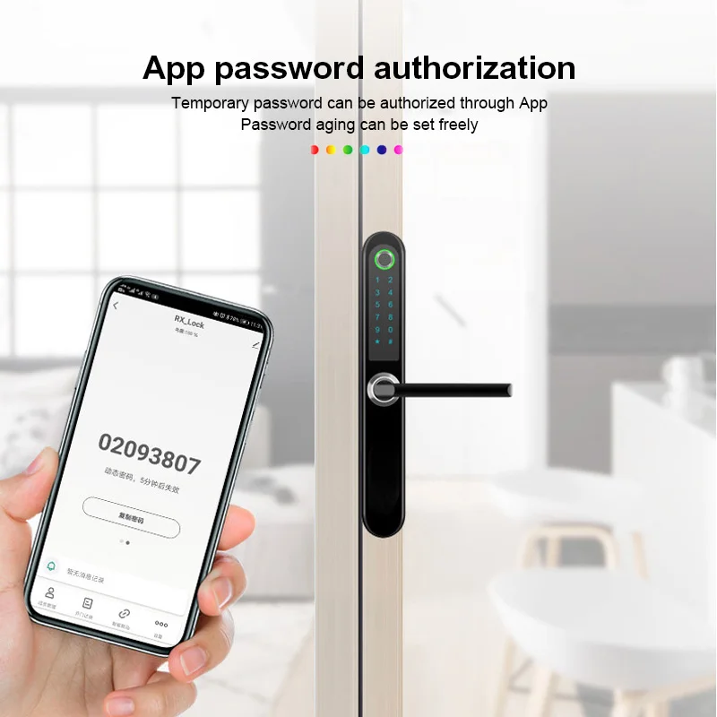 TTLock APP Waterproof Smart Fingerprint Password Card Door Lock Bridge-Cut Aluminum Alloy For Outdoor Pull Push Sliding Door