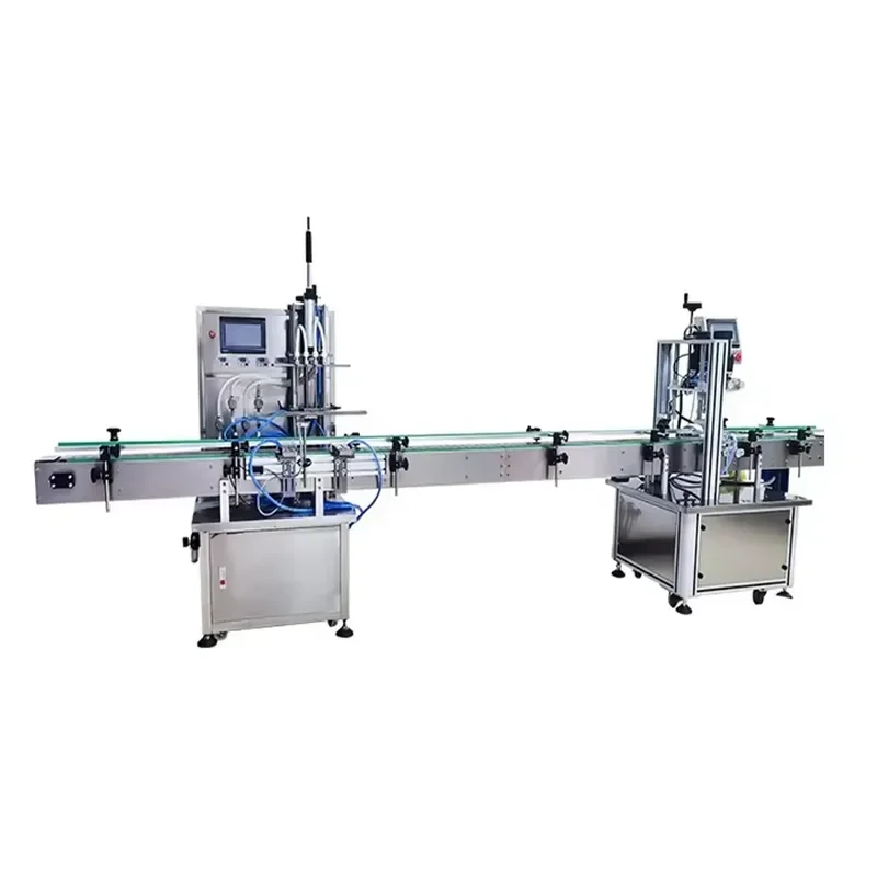 Automatic Capping Filling Machine for Honey Spray Perfume Bottled Beverages Glue Sauce Shampoo Oils Soap Cream Fluid