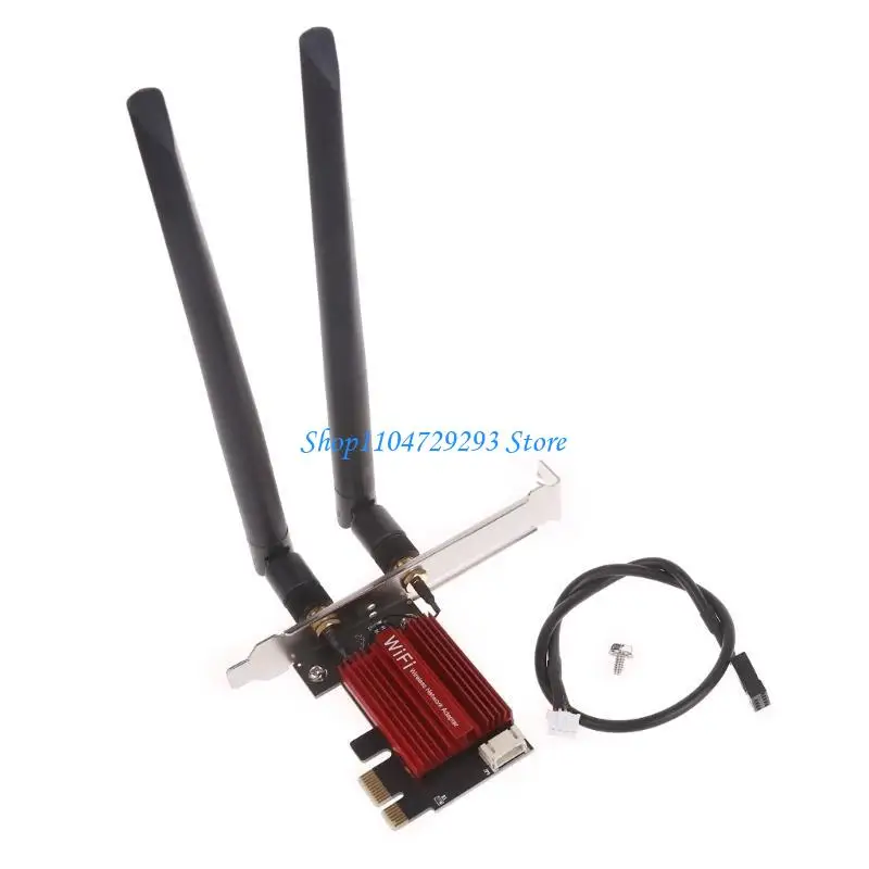 Y2GD 3000Mbps WiFi 6E PCIE WIRELE sem fio Adaptador Compatível 5.2 para AX210 Band 2.4g 6g PCI