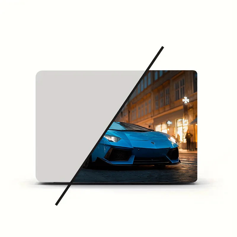 2-Pack, Blue Supercar Street Pattern PVC Laptop Case Sticker, Scratch Resistant DIY Art Case,Suitable for HP Dell, Lenovo, Apple