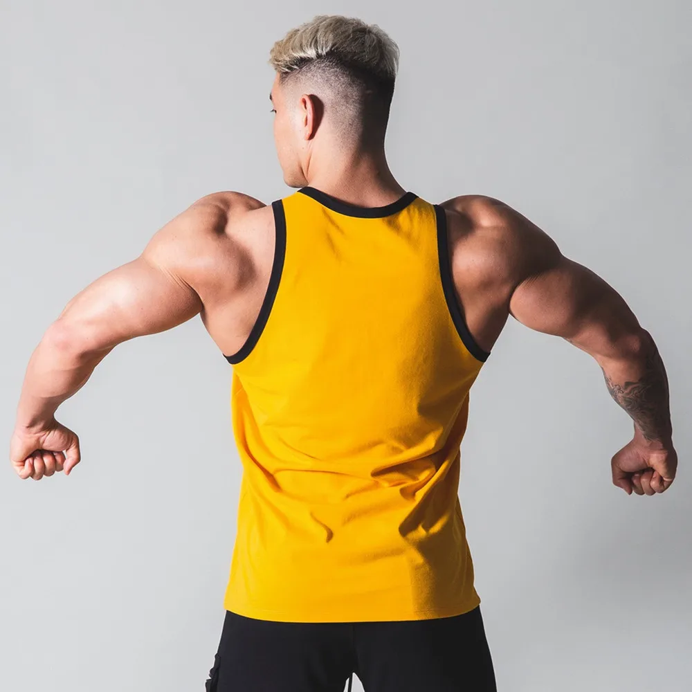 Summer Bodybuilding Tank Tops Men Gym Fitness Training Sleeveless Shirt Male Casual Quick Dry Stringer Singlet Vest Clothing