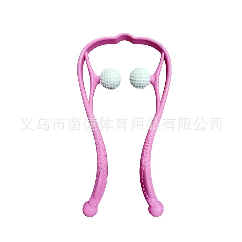 

Handheld Neck Massager Dual Ball Silicone Roller for Home Use Neck Pain Relief Sports Entertainment Football Supplies