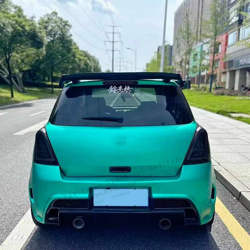 Para Suzuki Swift Spoiler 2008 2009 - 2015 plástico ABS de alta calidad sin pintar cubierta de maletero de techo trasero Kit de carrocería de ala Accesorios