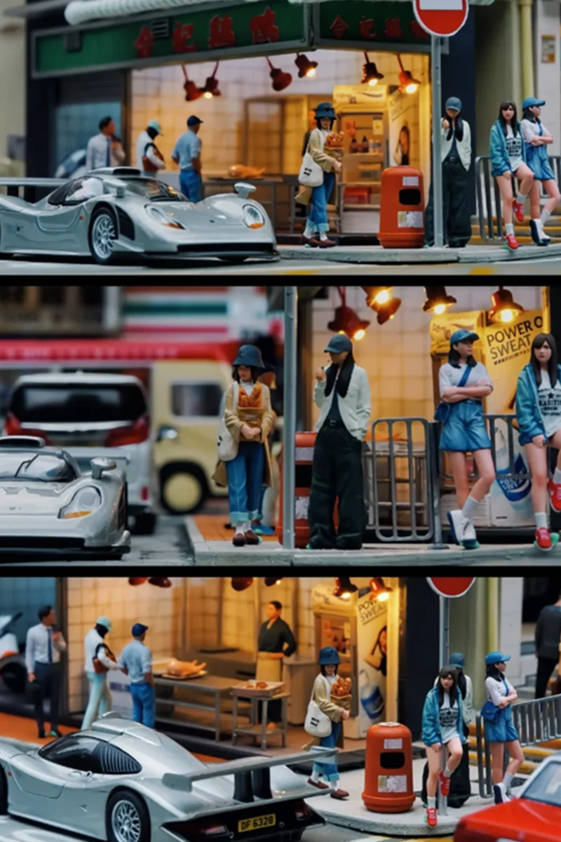 Street Fashion Photographers - 1:64 Model Miniatur DIY Aksesori Adegan