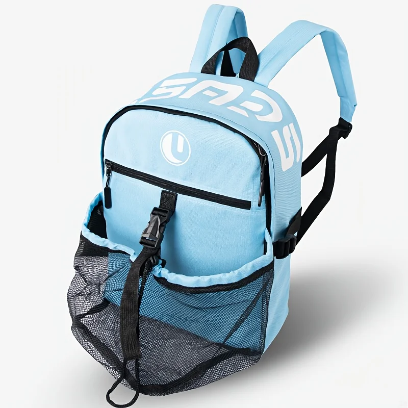 2025 Nylon Sports Backpack for Basketball Soccer Volleyball - Training Equipment Storage Bag with Mesh Pocket, Kids Student Gear